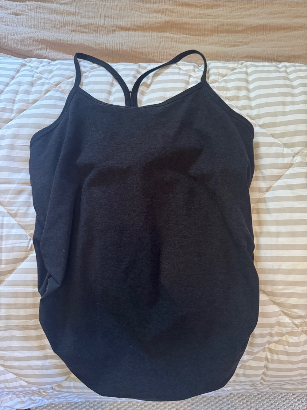 Black Racerback Tank Top - Women's Maternity Lightweight Cami